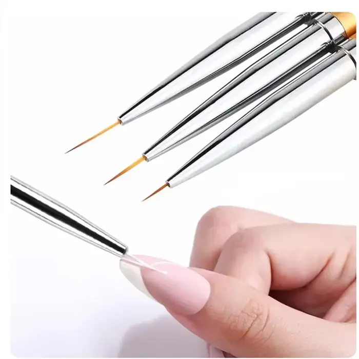Pinceau à rayures en acrylique pour nail art