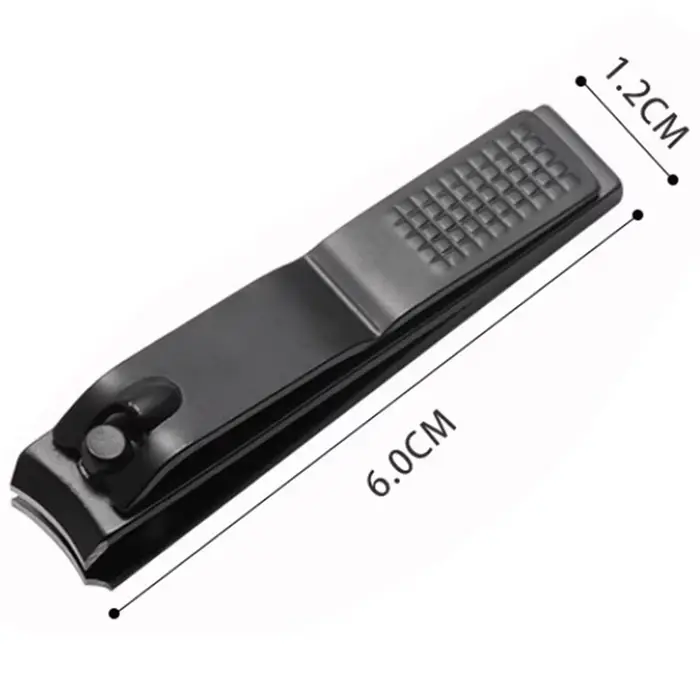 2X coupe-ongles noir en acier inoxydable ongles