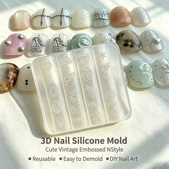 Moule en silicone 3D gaufré pour nail art