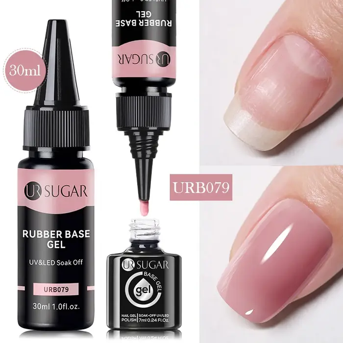 UR SUGAR 30ml Gel de Base en caoutchouc nu sans lingette couche de finition recharge paquet grand Volume vernis Semi-permanent UV LED Nail Art manucure