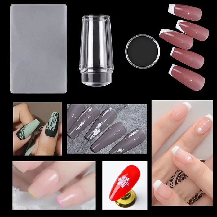 French manucure stamping nail art pochoir tampon ongle