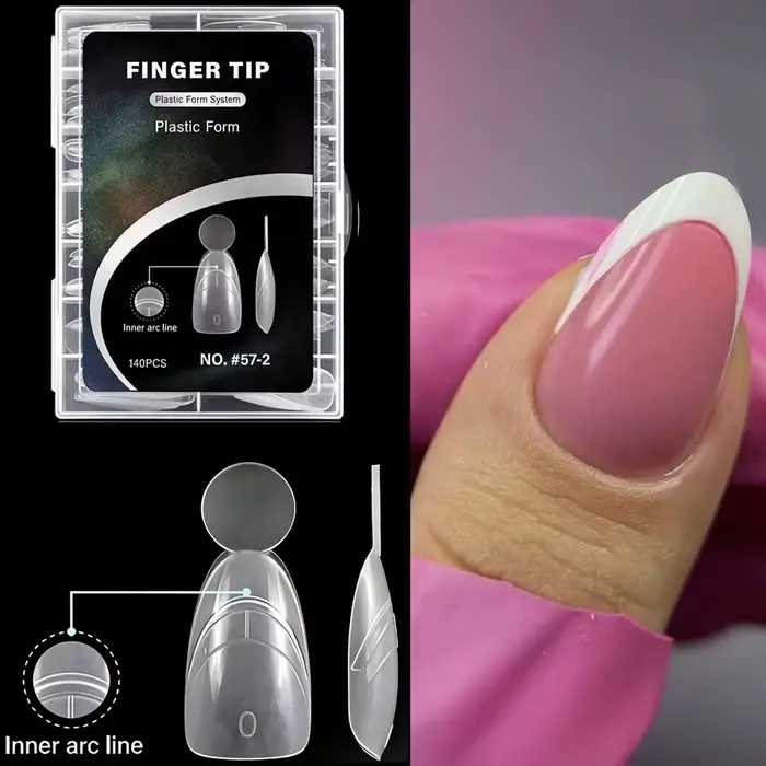 140 pièces de formes à ongles françaises à surface mate