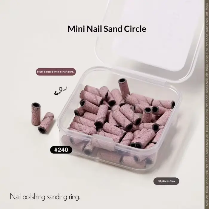 Mini-bandes de ponçage pour ongles 180/240, capuchons de ponçage pour ongles, embouts de ponceuse à 
