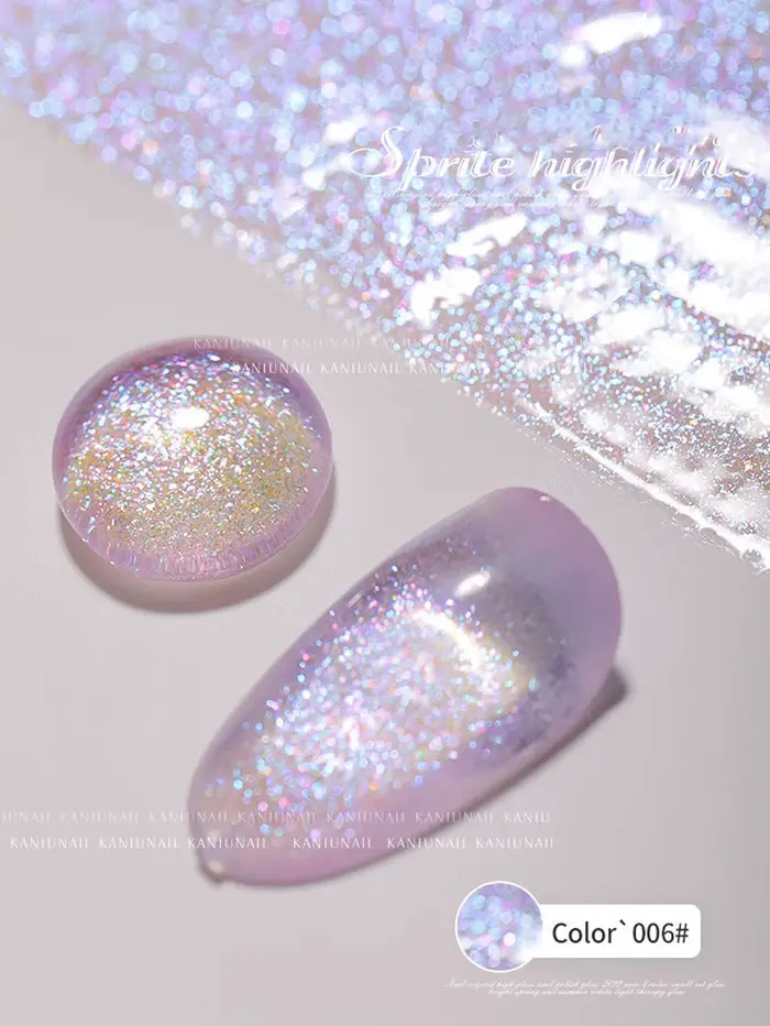 Nouveau Gel à Ongles Printemps/Été 2026 Effet Nuage Brocart Brillant Fantaisie Ciel Étoilé Scintilla