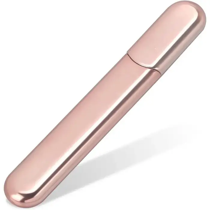 Lime à ongles en verre cristal doré Rose