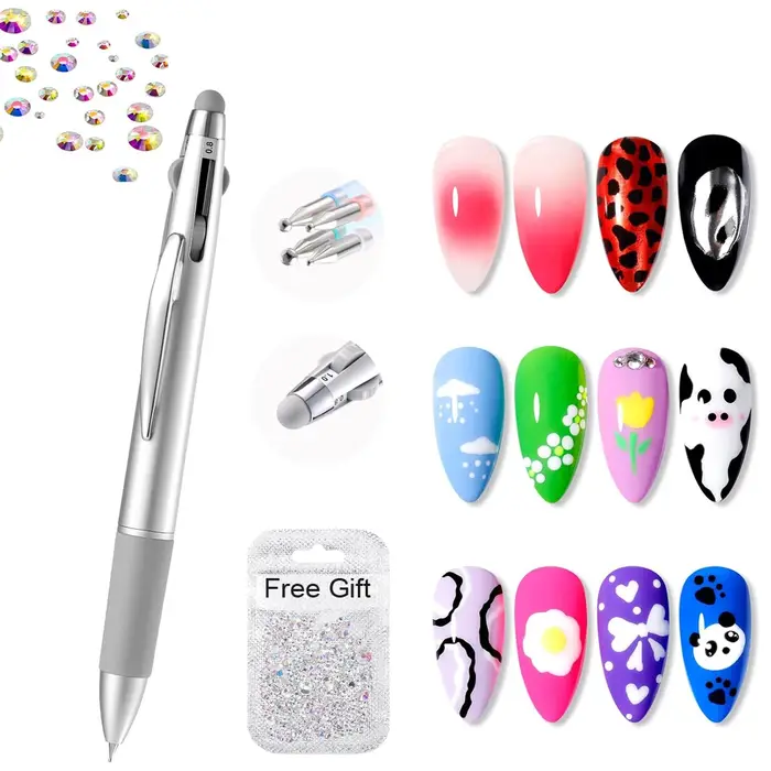 Stylo à bille 5 en 1 pour Nail Art