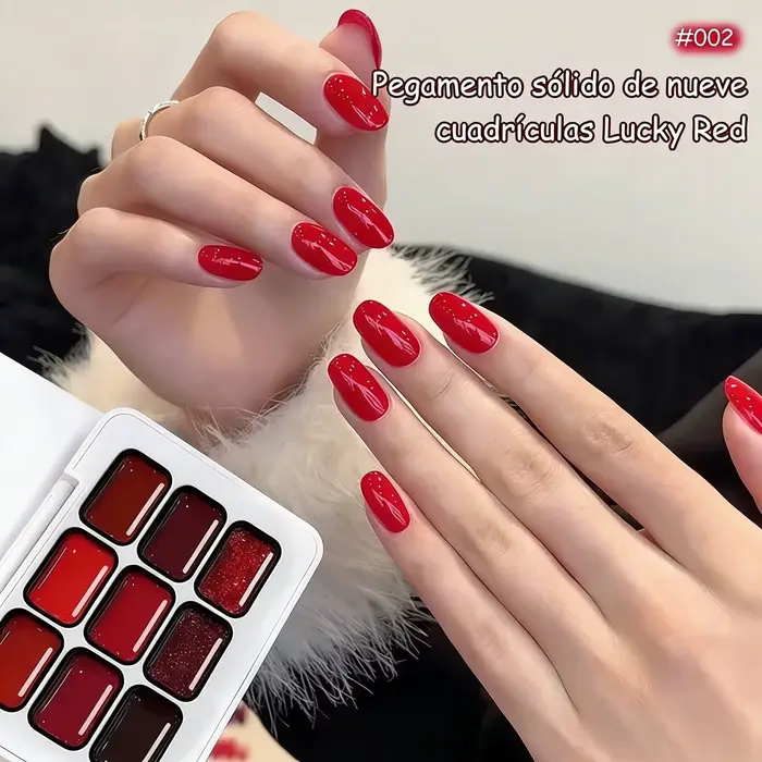 Ensemble de vernis à ongles rouge uni 9 couleurs