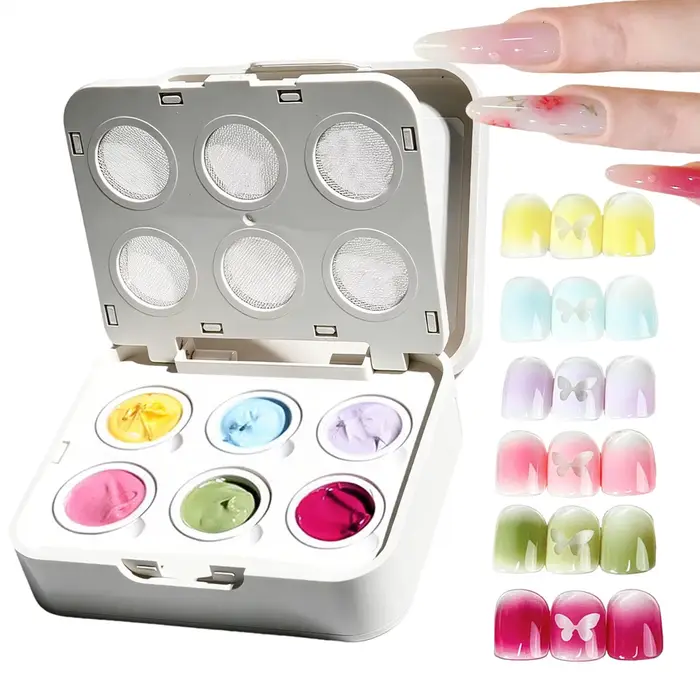 Gels de manucure dégradés 6 couleurs 8ml pour femmes