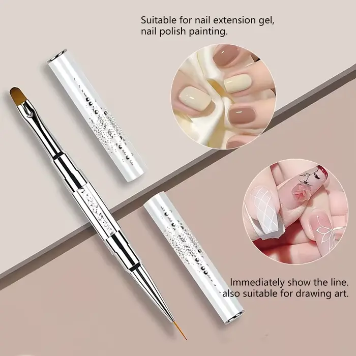 Brosse d'extension de Nail Art à double extrémité