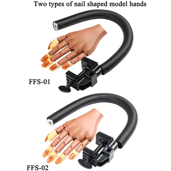 Deux types de mains de mannequin en forme d'ongles - Flexibles et mobiles