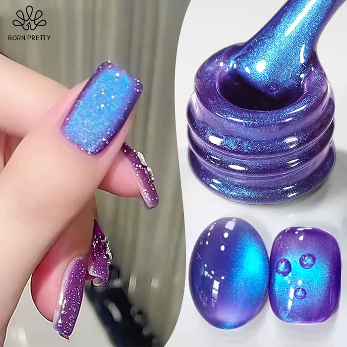 BORN PRETTY 10ml myrtille chat Gel magnétique vernis à ongles série fruits d'été vert bleu violet Ge