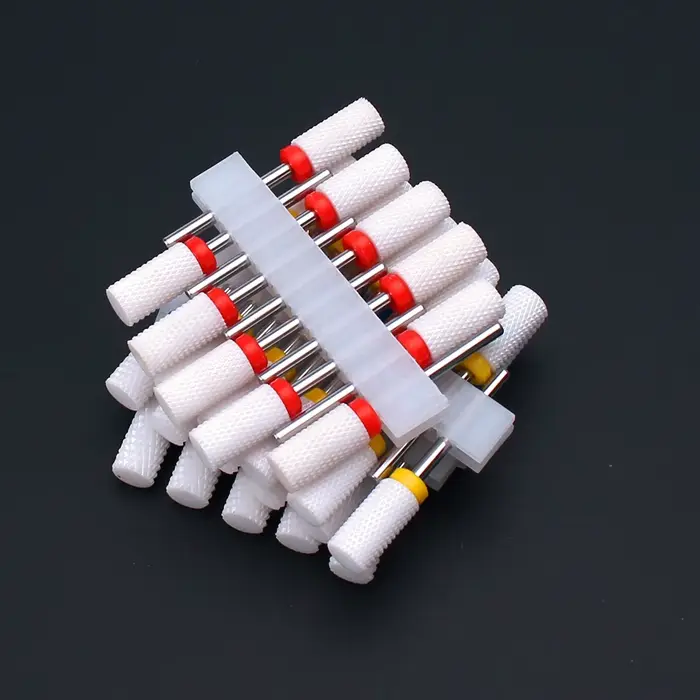 Jeu de forets à ongles en céramique, fraise pour manucure électrique, limes de maïs à flamme, Machin