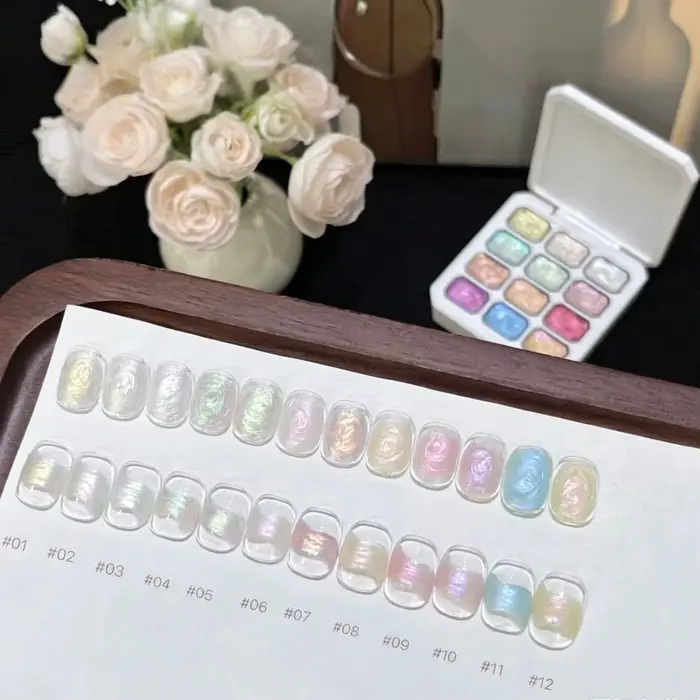 Gel de vernis à ongles 12 couleurs
