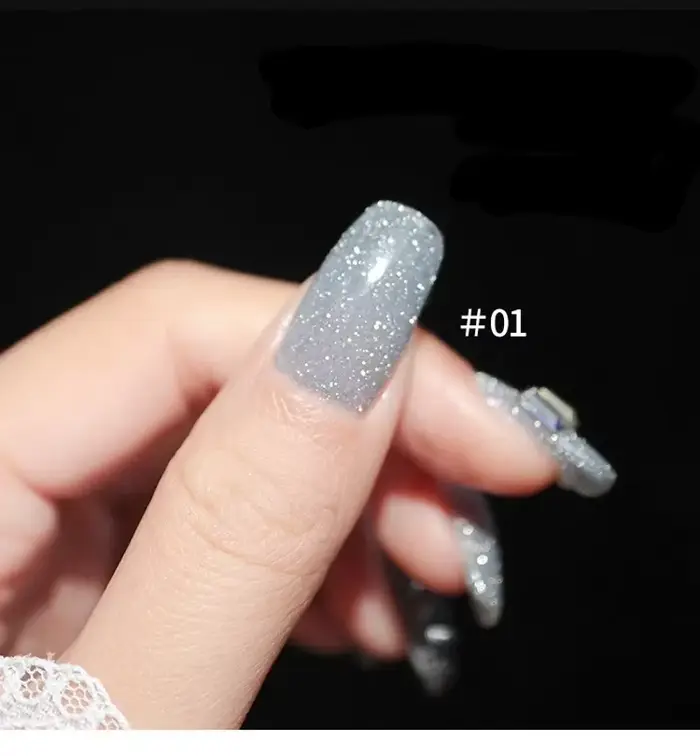 Verhéritage à ongles gel scintillant