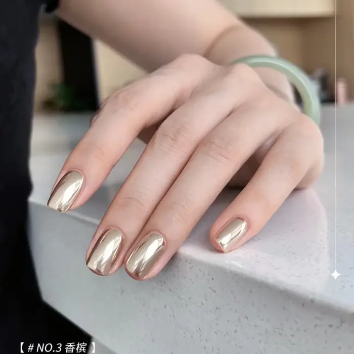 7 pièces Chrome ongles poudre métallique miroir effet paillettes holographique