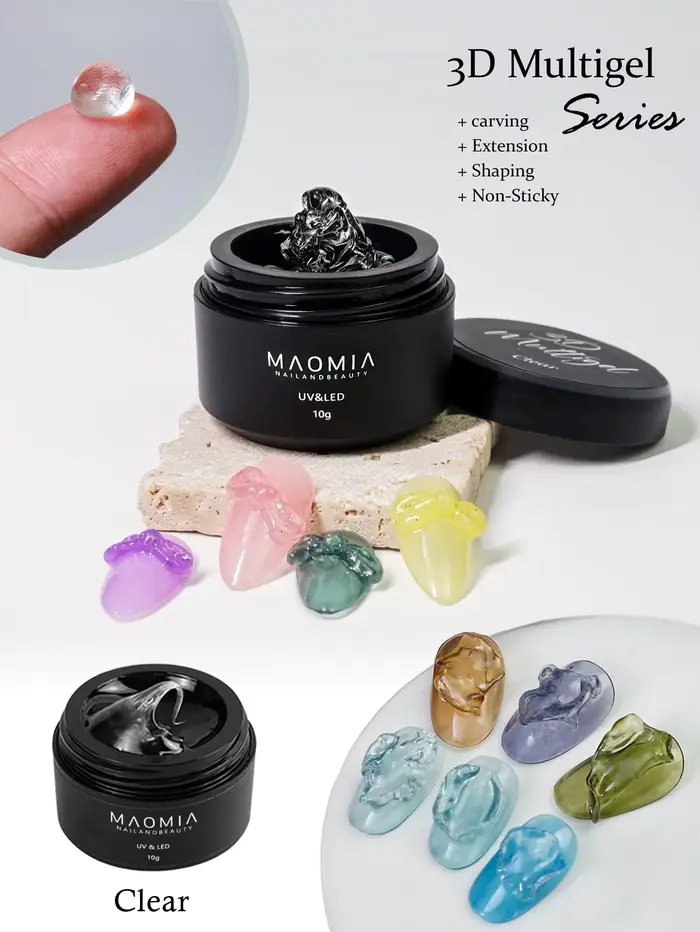 Maomia 3D Multigel antiadhésif Extension de main ongles sculpté Gel vernis 5D modélisation solide st