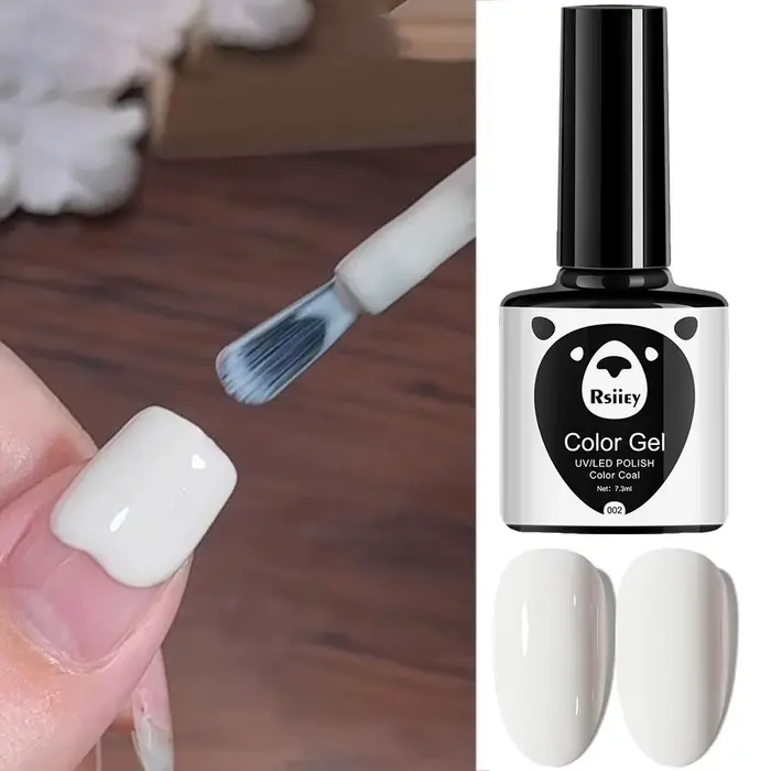 1 pièces 7.3ml vernis à ongles Gel blanc manucure française vernis Gel Semi Permanent tremper Gel UV