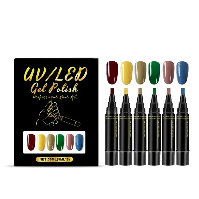 5ml ensemble de vernis à ongles Gel bricolage Nail Art Design 6 pièces manucure peinture Gel Kit longue durée mode