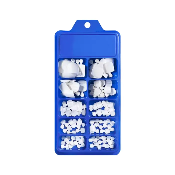 100 pièces faux ongles blanc naturel presse sur orteil pied couverture complète