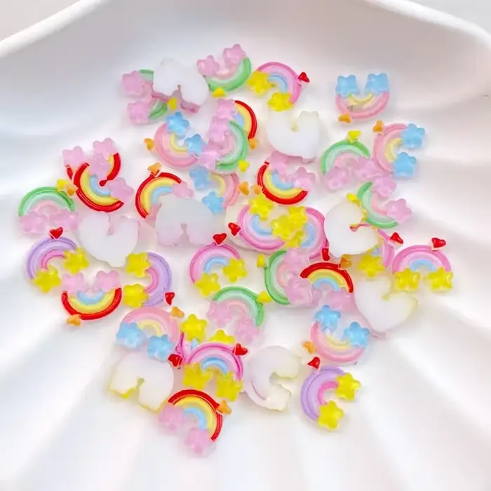 Mini embellissements de manucure en résine