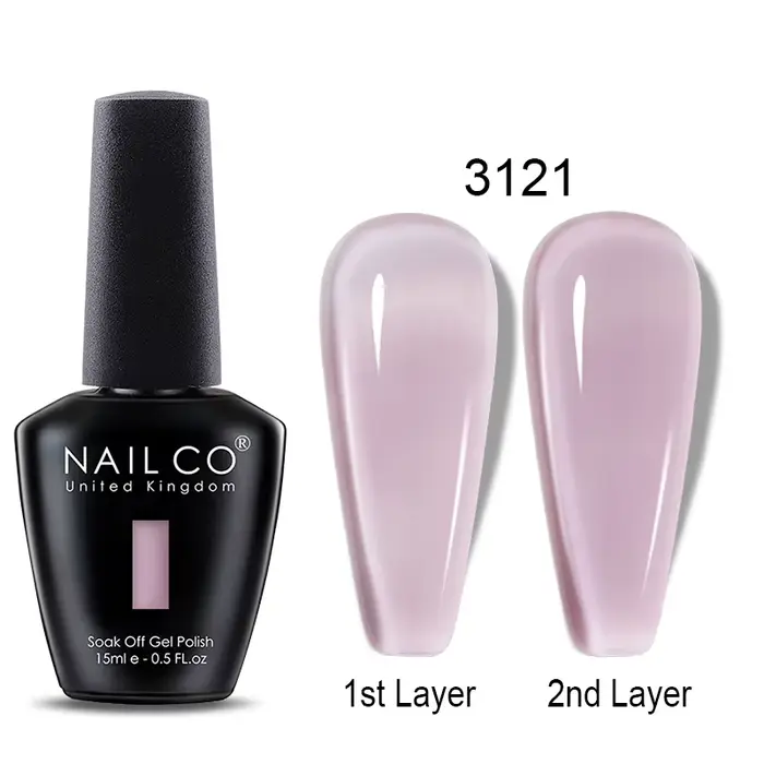 NAILCO 15ml Transparent couleur nue série gelée Gel vernis à ongles rouge ongles Art manucure Gel ve