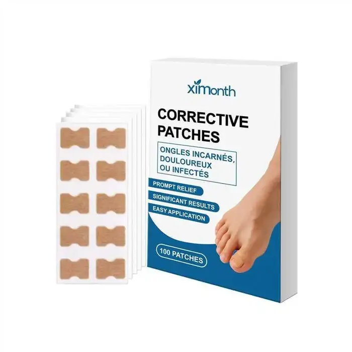 100 Patchs de Réparation des Ongles des Pieds Gris, pour Mycose, Épaississement, Infection de la Par
