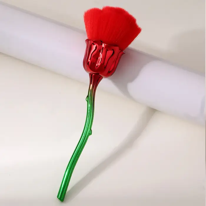 Brosse pour Nail Art, fleur Rose