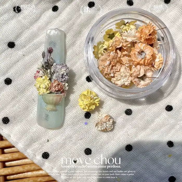 1 boîte de fleurs pour ongles, accessoires de décoration florale pour ongles 3D, ensemble de Salon d