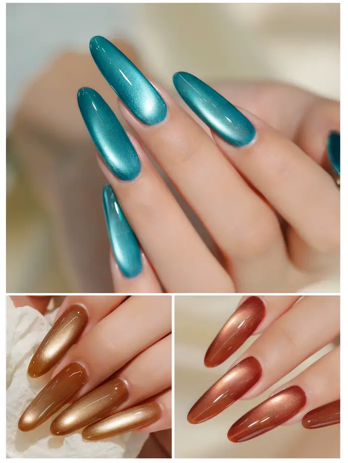 XEJAYI 1pc 15ml arc-en-ciel bonbons oeil de chat Gel vernis à ongles, UV LED trempage Gel à ongles,