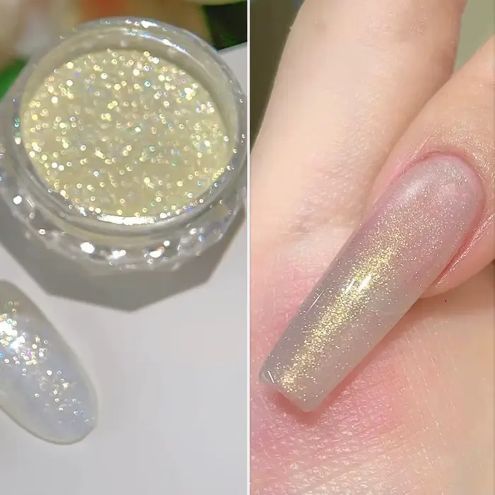 Poudre à ongles effet perle