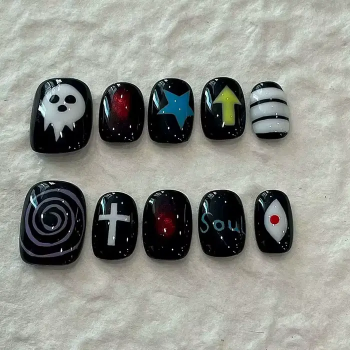 30 faux ongles, nouveaux best-sellers automne/hiver, motifs mignons de dessins animés pour peaux cla