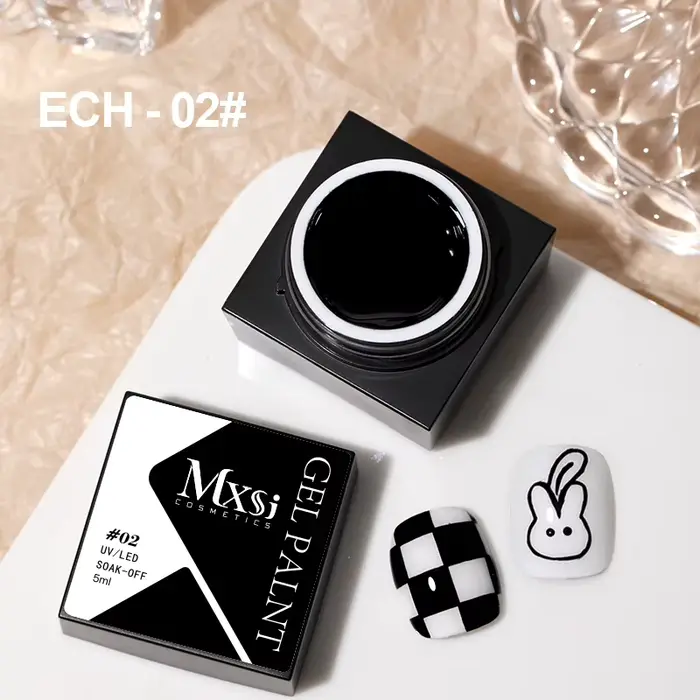 Mxsi Nail Art 12 couleurs peinture Gel vernis à ongles 5ml pour ligne fleur dessin tremper UV LED Ge