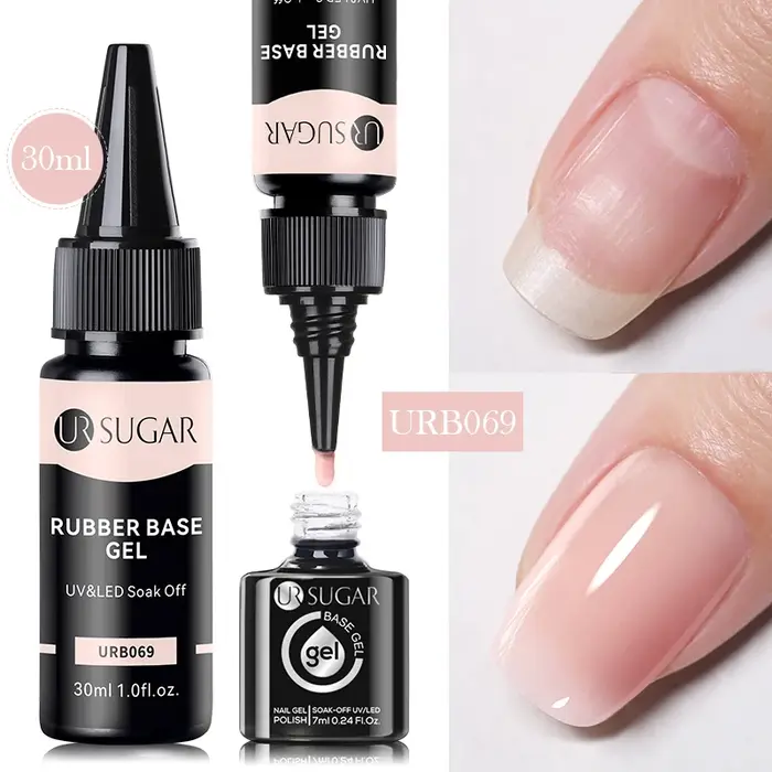 UR SUGAR 30ml Base en caoutchouc Gel recharge fournisseur paillettes Gel vernis paillettes Semi Permanent UV Gel Profession Gel hybride