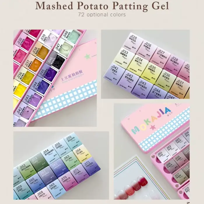 3 Boîtes de Gel de Peinture Pat pour Décoration d'Ongles