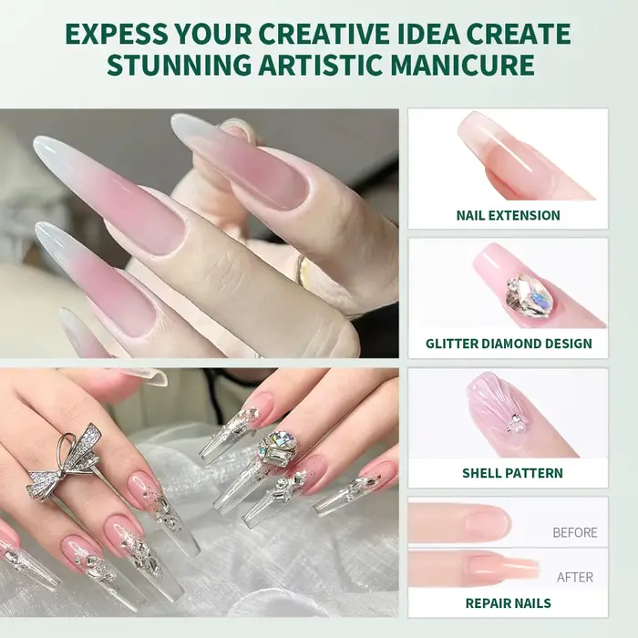 Nailpop Kit de construction de Gel rose nu clair 3 couleurs 1 ensemble professionnel Nail Art bricolage manucure constructeur Gel Kit ongles forts