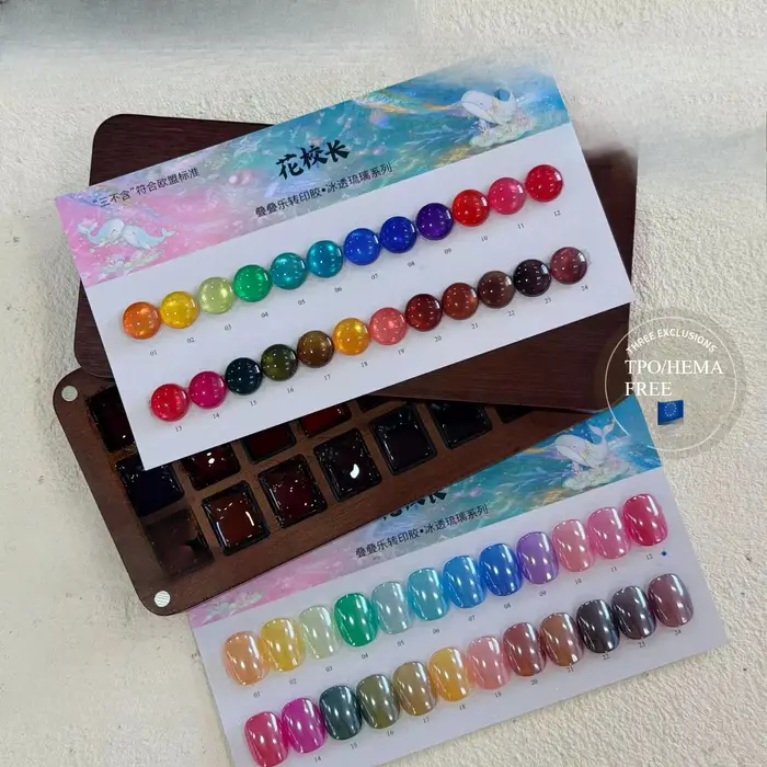 Vernis à ongles gel semi-transparent 24 couleurs, rose nude ambre, gel UV, translucide, semi-permanent, tout pour la manucure des ongles
