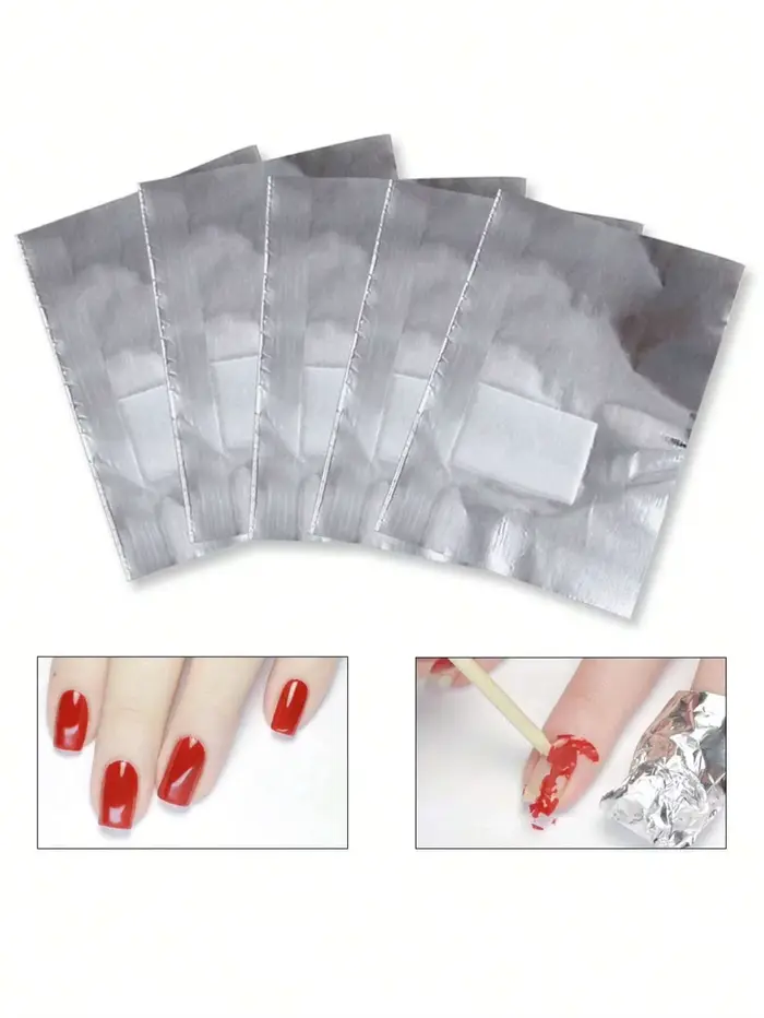 100 pièces dissolvant de vernis à ongles Gel feuille d'infraction enveloppes acétone Nail Art accessoires Soak Off enlèvement nettoyant salon manucure outils