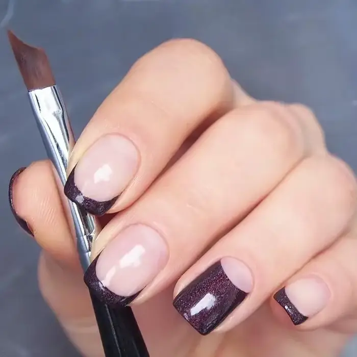 Stylo à ongles bâton bouche Oblique croissant peint pétale biseauté brosse