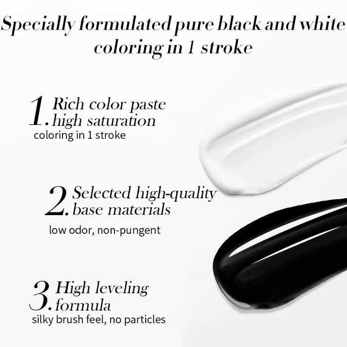 Faillite N PRETTY-Verhéritage à Ongles Gel UV LED, Noir Pur, Blanc, Semi Continu, Gel Nude, GT Recha