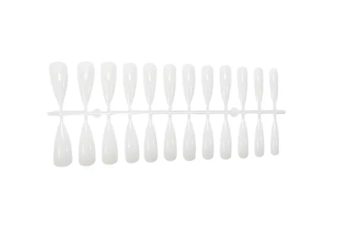 24 faux ongles longs pointus style patch
