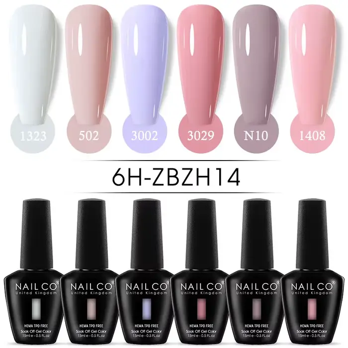 NAILCO – ensemble de vernis à ongles en gel, 6 pièces, 15 ml, parfait pour le vernis à ongles en gel