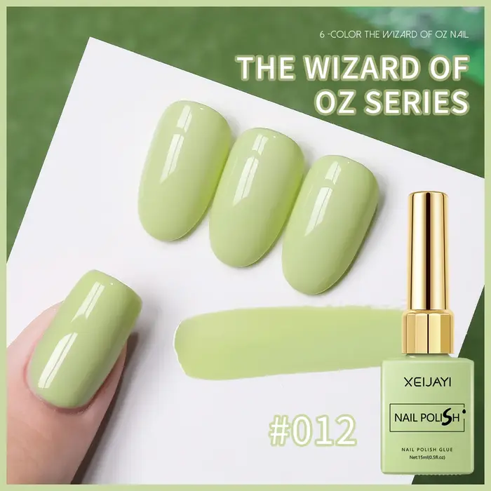 Ensemble de vernis à ongles en gel vert 15 ml (1/6 pièces)