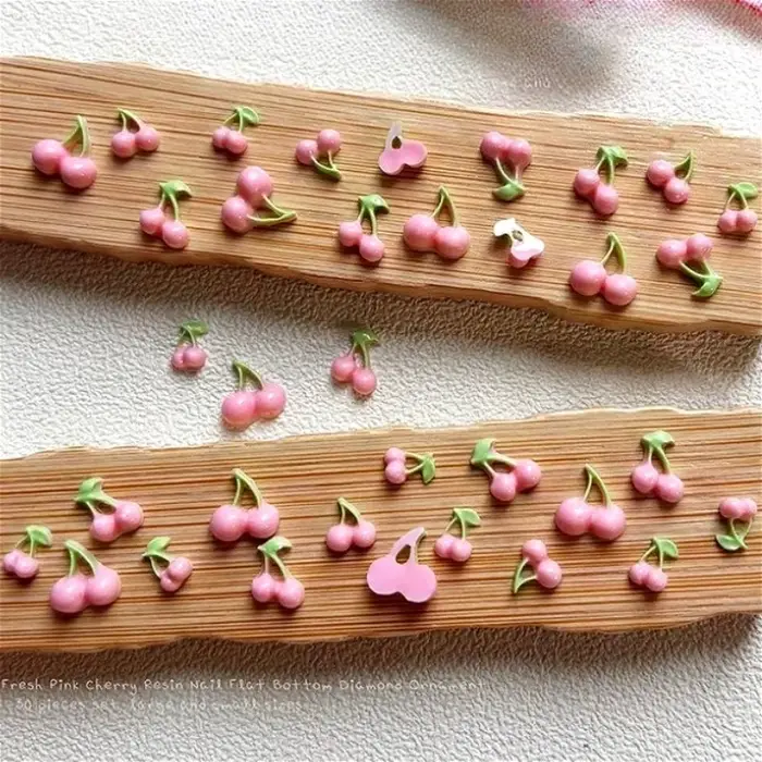 Style japonais coréen cerise fraise pomme carotte pastèque litchi citron fruits Nail Art accessoires décoration outil de manucure