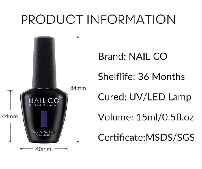 NAILCO 131 couleurs vernis à ongles Gel LED LED Gel Semi Permanant 15ML Gel Nail Art