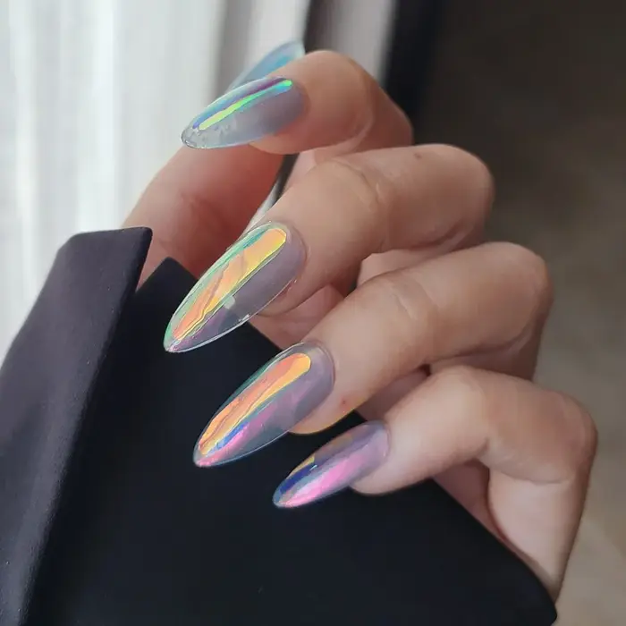 1 pot Chrome caméléon Aurora poudre à ongles effet métallique ongles paillettes Pigment miroir ongle