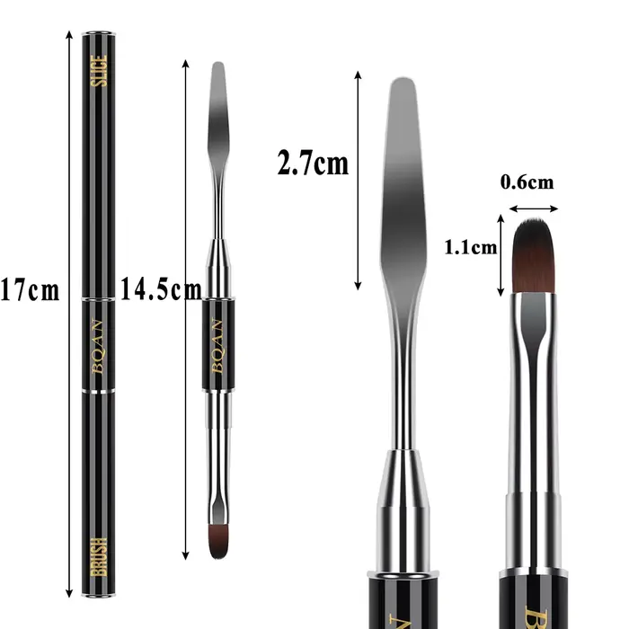 Brosse à ongles, brosse ovale avec spatule