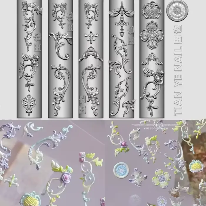 Moule en silicone pour nail art 3D