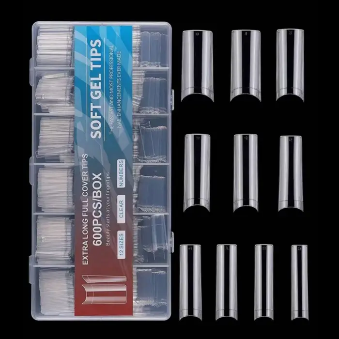 600 pièces sans courbe C XL ongles conseils