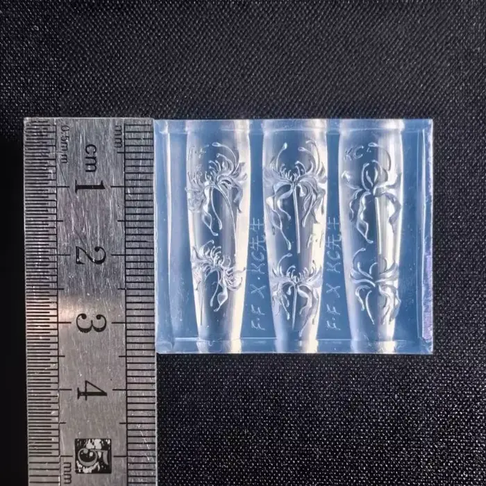 NOUVEAU Moule en silicone 3D pour ongles motif fleur de Lycoris Radiata, transparent, pour manucure,