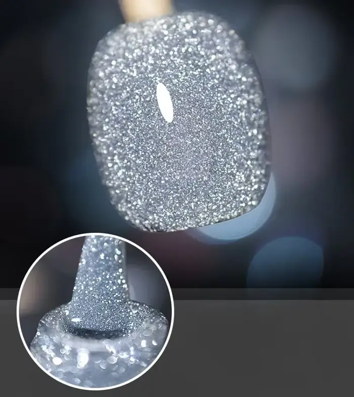 Verhéritage à ongles gel scintillant